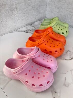 Women Lightweight Slide Platform Chunky Shoes